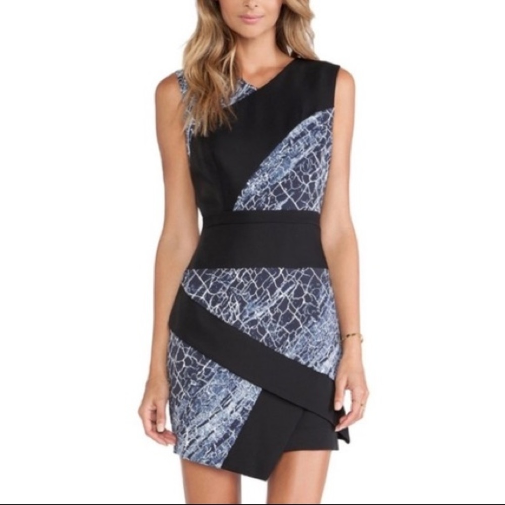 BCBG Maxazria Asymmetrical Sleeveless Dalia Dress Size 4